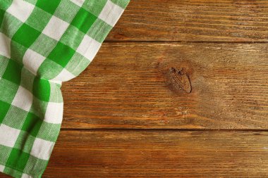 Peçete ahşap arka plan üzerinde