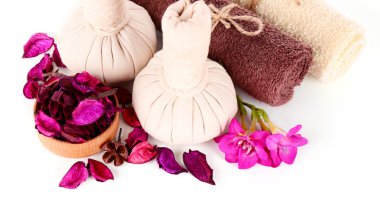 Spa natürmort beyaz izole