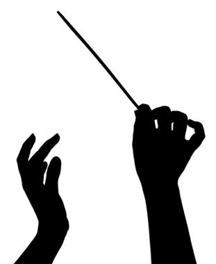 Music conductor hands clipart