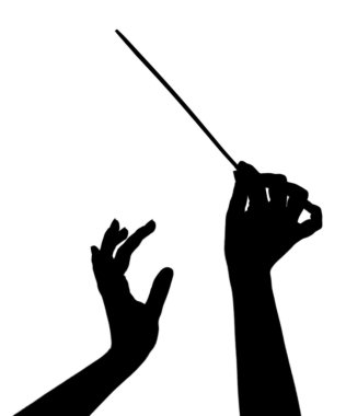 Music conductor hands clipart