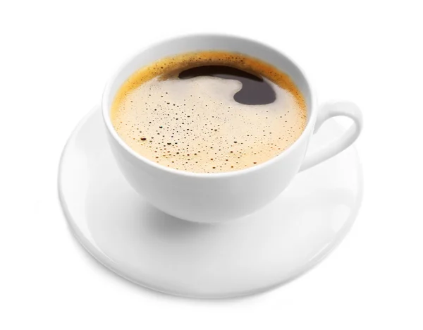 Tazza di caffè isolato su bianco — Foto Stock