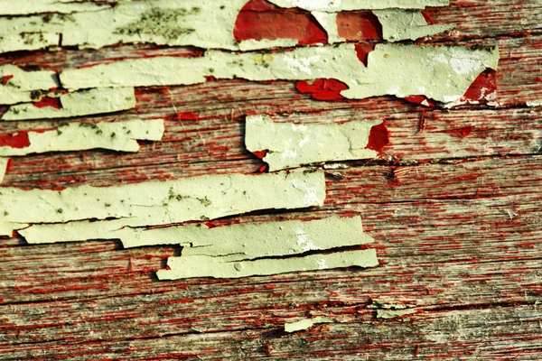 Peeling paint on wooden textured background — Stock Photo, Image