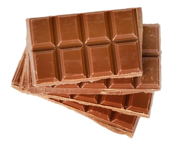Süße Schokolade isoliert auf weiß — Stockfoto