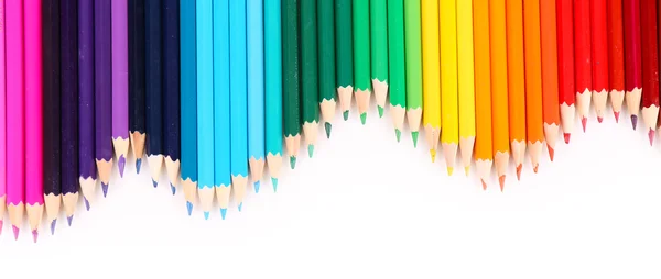 Crayons colorés, isolés sur blanc — Photo