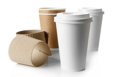 kağıt bardak izole