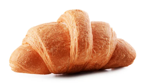 Croissant delicioso isolado no branco — Fotografia de Stock