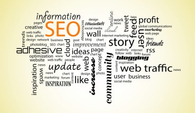 Kelime bulutu. SEO kavramı