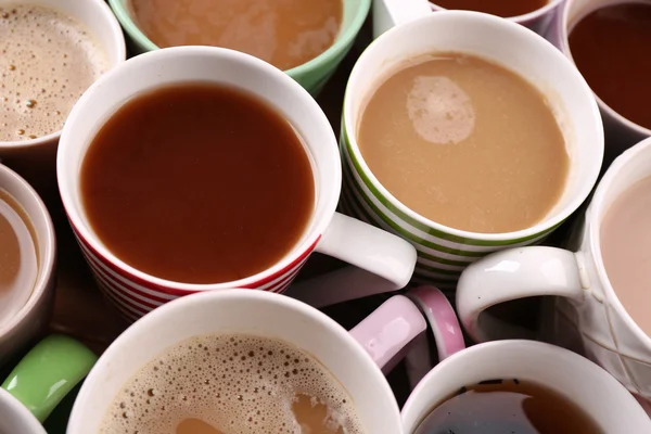 Cups of cappuccino, closeup — Stock Photo, Image