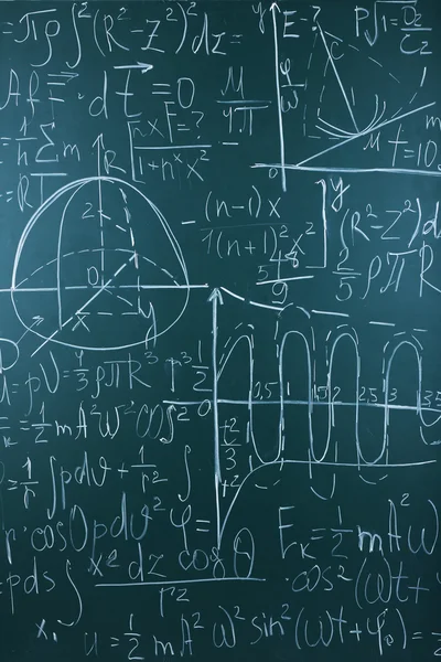 Fórmulas matemáticas sobre fondo de pizarra — Foto de Stock