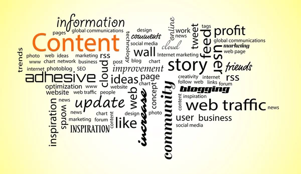 Word cloud. Inhoud concept — Stockfoto