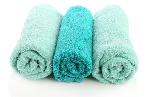 Beautiful towels isolated on white — Stock Photo, Image