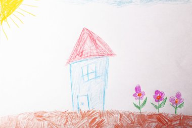 Kağıt arka plan beyaz kağıda çizim çocuklar