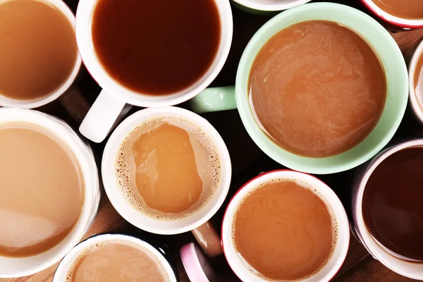 Cups of cappuccino, closeup — Stock Photo, Image