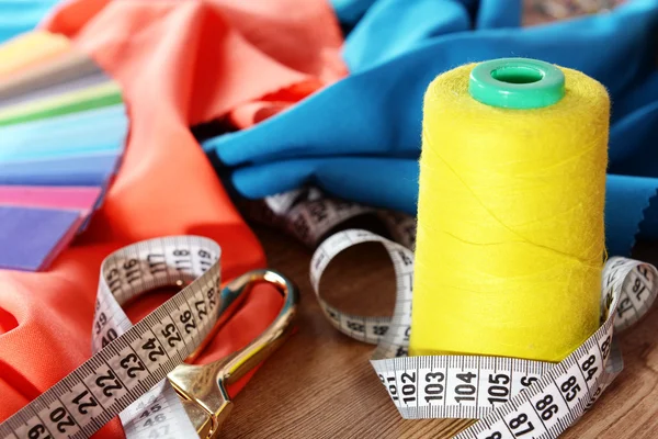 Samples of colorful fabric, closeup — Stock Photo, Image