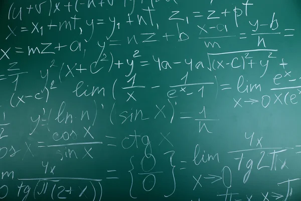 Maths formulas on chalkboard background — Stock Photo, Image