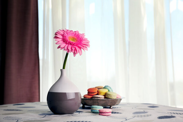 Цветок герберы в вазе
