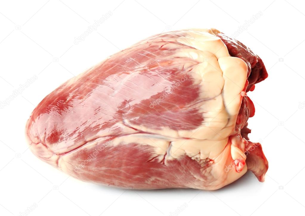 Raw animal heart