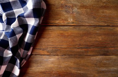 Peçete ahşap arka plan üzerinde