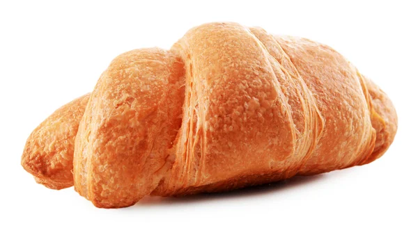 Delizioso croissant isolato su bianco — Foto Stock