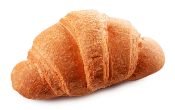 Croissant delicioso isolado no branco — Fotografia de Stock