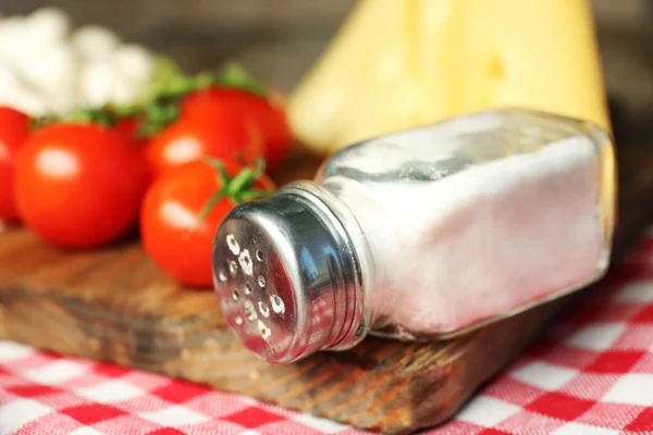 Salt-bag on table close up — Stock Photo, Image