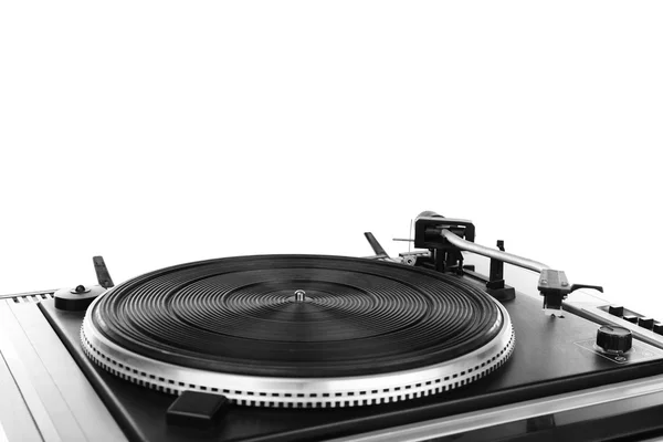 Vintage turntable vinyl record player isolated on white — Stock Photo, Image