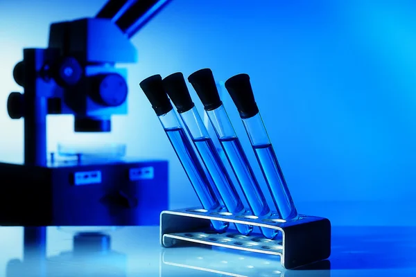 Test tubes in laboratory — Stock Photo, Image