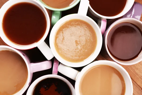 Cups of cappuccino, closeup — Stock Photo, Image