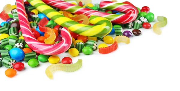 Colorful candies isolated on white — Stock Photo, Image