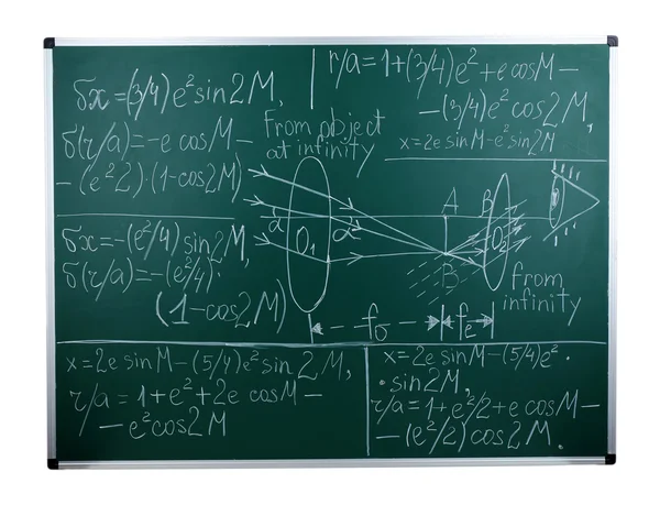 Wiskunde formules op schoolbord achtergrond — Stockfoto