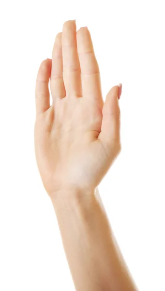 Θηλυκό χέρι απομονωμένο σε λευκό — Φωτογραφία Αρχείου