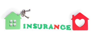 Concept of home insurance isolated on white
