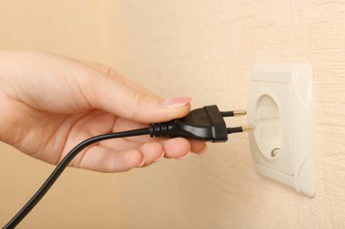 Fişi elektrik prizine koyarak el