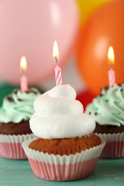 Heerlijke verjaardag cupcakes — Stockfoto