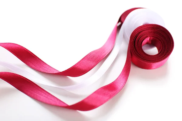 Colorful vinous and white ribbons — Stock Photo, Image