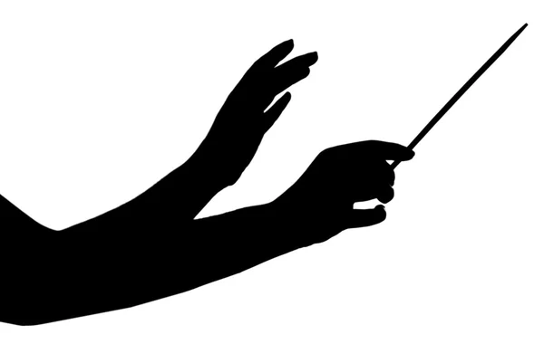 Music conductor hands — Fotografie, imagine de stoc