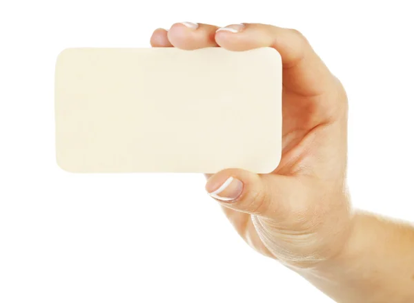 Hand holding business card — Stock Photo, Image