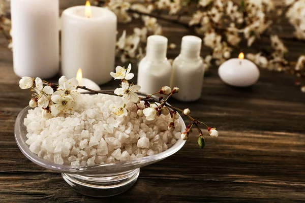 Spa still life with flowering branches — Stock Photo, Image