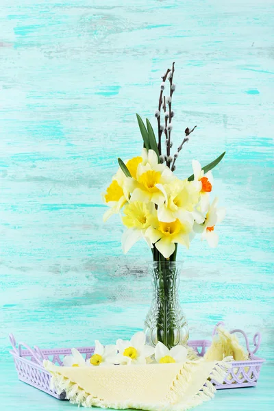 Fresh narcissus flowers — Stock Photo, Image