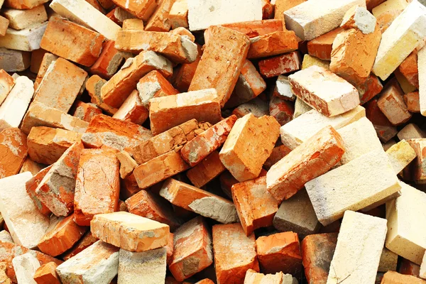 Bricks pile background — Stock Photo, Image