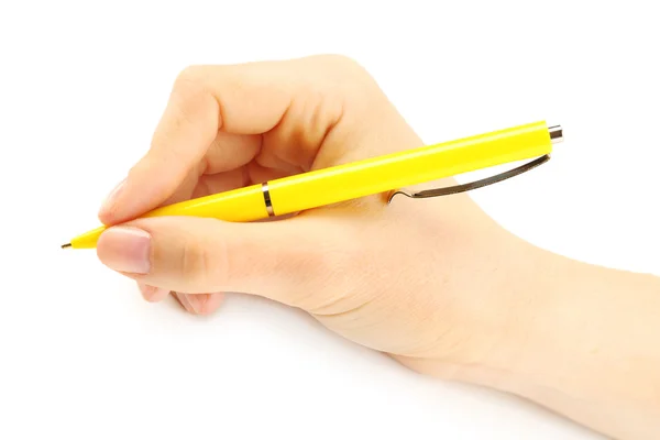 Female hand with pen Stock Image