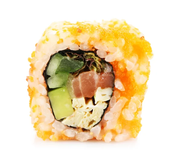 Sushi roll izolowany na białym — Zdjęcie stockowe
