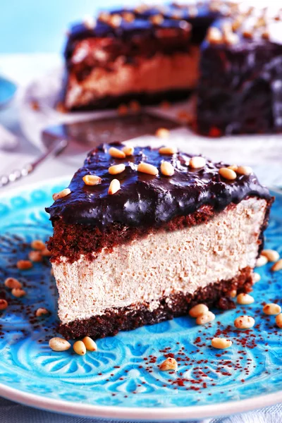 Deliziosa torta al cioccolato — Foto Stock