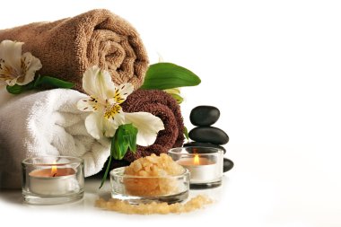 Spa natürmort beyaz izole