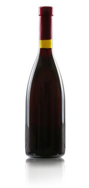 şarap şişesi üzerinde beyaz izole
