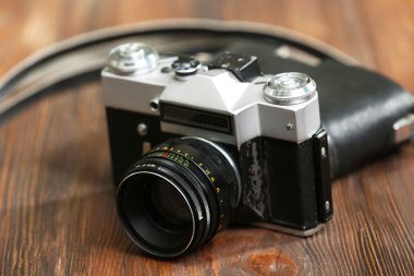 Tablo yakın çekim Retro kamera