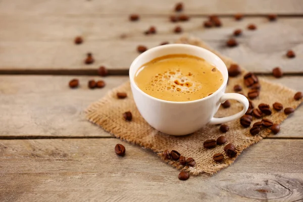 Cup of coffee on table close-up — Stock Photo, Image