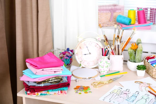 Beautiful comfortable seamstress workplace — Stock Photo, Image