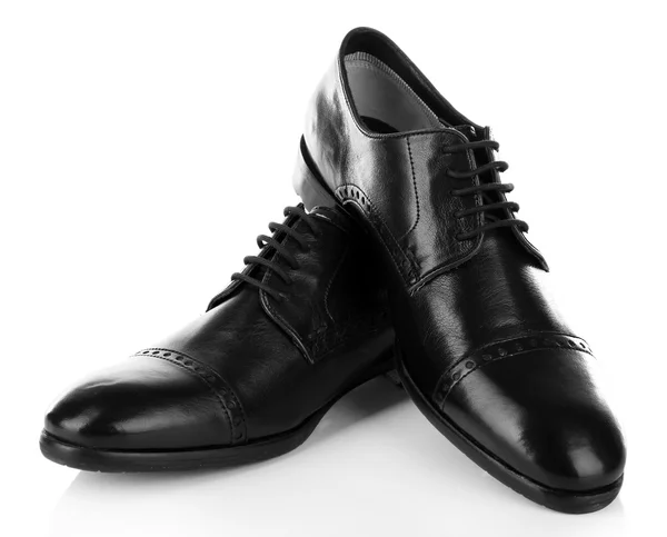 Czarny człowiek błyszczące buty — Zdjęcie stockowe