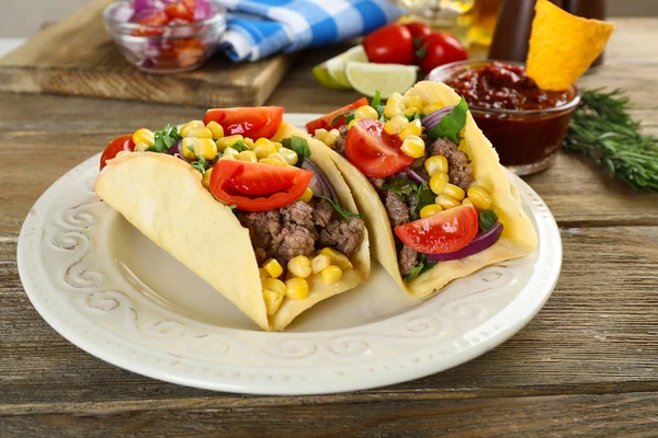 Comida mexicana taco — Fotografia de Stock